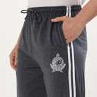 Men's Charcoal Grey Slim Fit Track Pants, Melange Blue, small image number null
