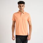 Men's 100% Cotton Collared Half Sleeves T-Shirt, पीच, small image number null