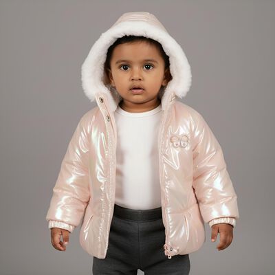 Infants Light Pink Round Casual Jacket