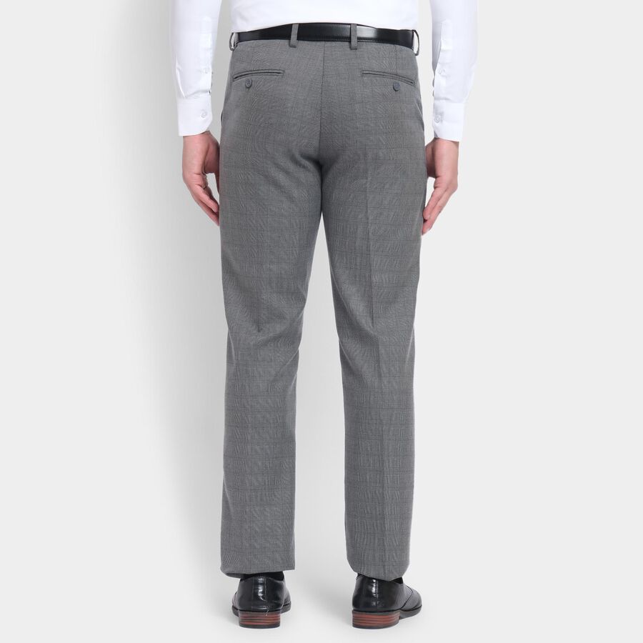 Men's Slim Fit Formal Trousers , गहरा ग्रे, large image number null