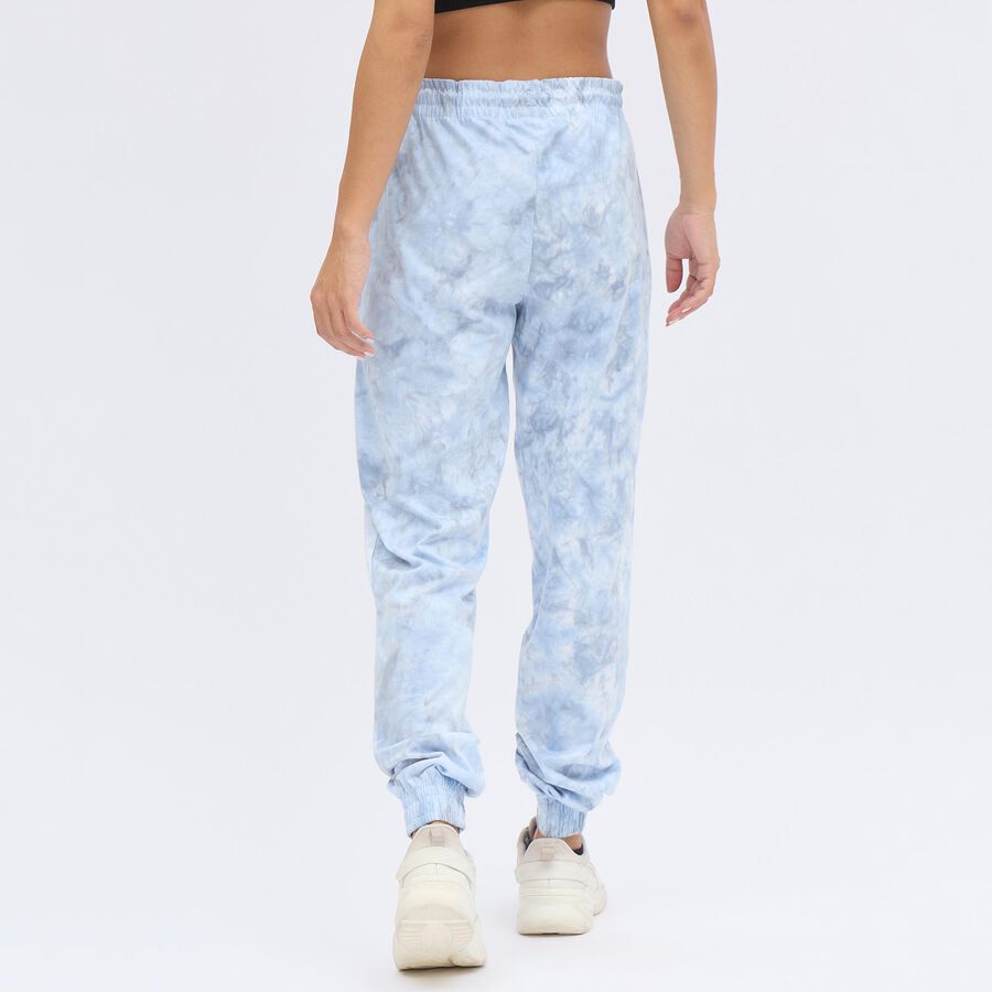 Women's Light Sky Blue Regular Fit Tie-Dye Jogger Track Pants, Light Blue, large image number null