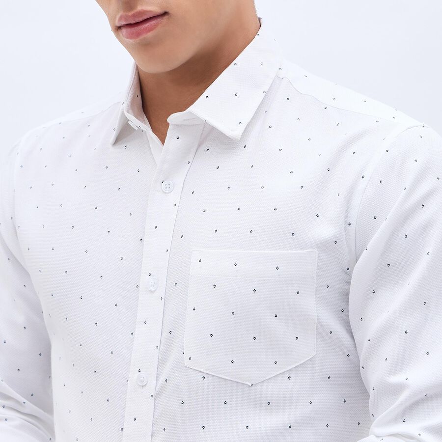 Men's Cut Away Collar Formal Shirt, White, large image number null