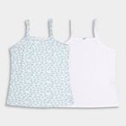 Girls' 100% Cotton Vest (Pack of 2), Off White, small image number null