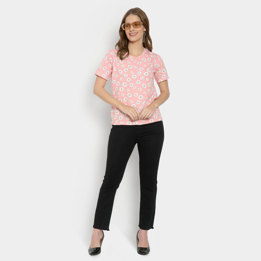 Round Neck T-Shirt, White, large image number null