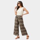 Women's Dark Grey Regular Fit Printed Palazzos, गहरा ग्रे, small