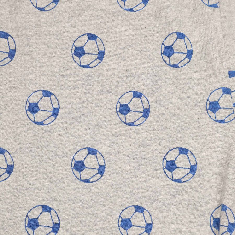 Boys All Over Print Pyjama, Melange Light Grey, large image number null