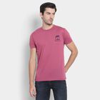 Men's Round Neck Half Sleeves T-Shirt , Coral, small image number null