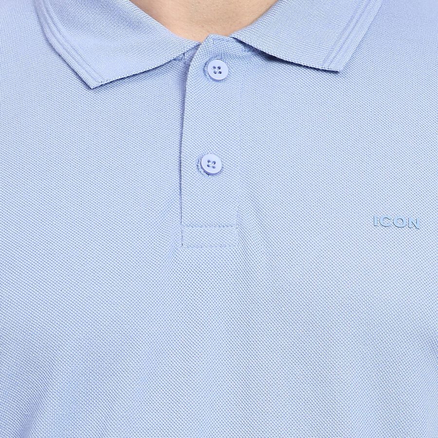 Men's Collared Half Sleeves T-Shirt , Light Blue, large image number null