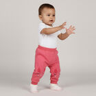 Infants Bright Coral Pink Bunny Printed Cotton Blend Pyjama, Pink, small image number null