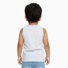 Infants Light Heather Grey Cotton Round Neck Casual Vest, Melange Light Grey, small image number null