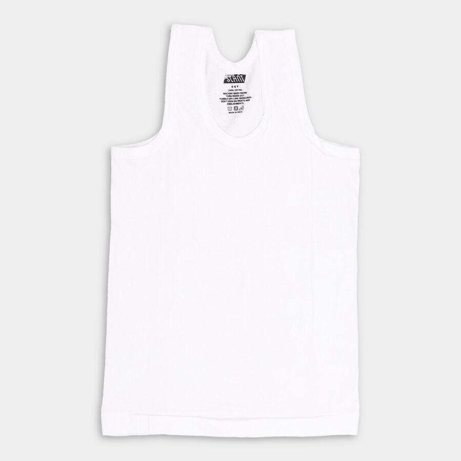 Boys' 100% Cotton Vest (Pack of 2), Light Blue, large image number null