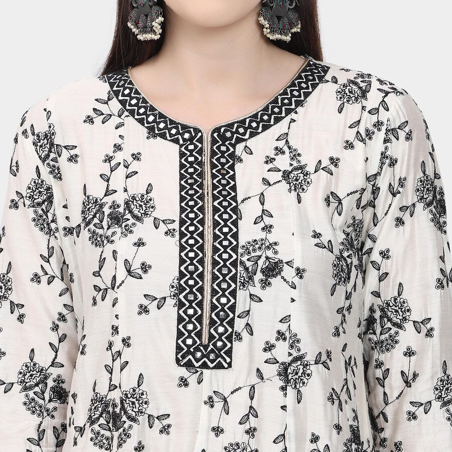Ladies' Kurta, ऑफ व्हाइट, large image number null