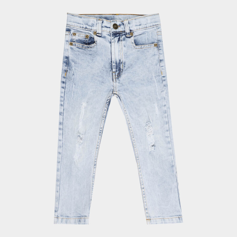 Boys Slim Fit Jeans, हल्का नीला, large image number null