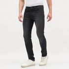 Men's Dark Charcoal Black Slim Fit Tapered Jeans, Dark Blue, small