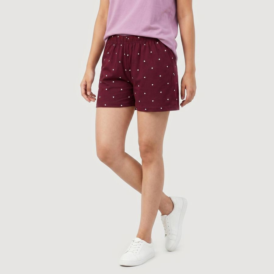 Ladies' Shorts, Wine, large