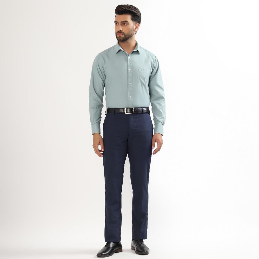 Men's Muted Teal Classic Formal Shirt, Teal Blue, large