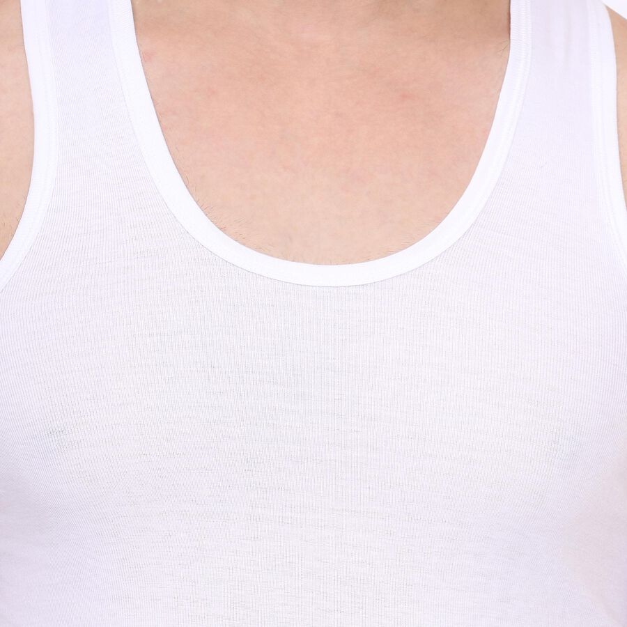Men's 100% Cotton Vest , White, large image number null