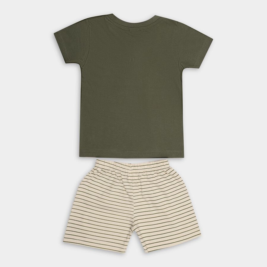 Infant Boys' 100% Cotton Baba Suit, ओलिव, large image number null