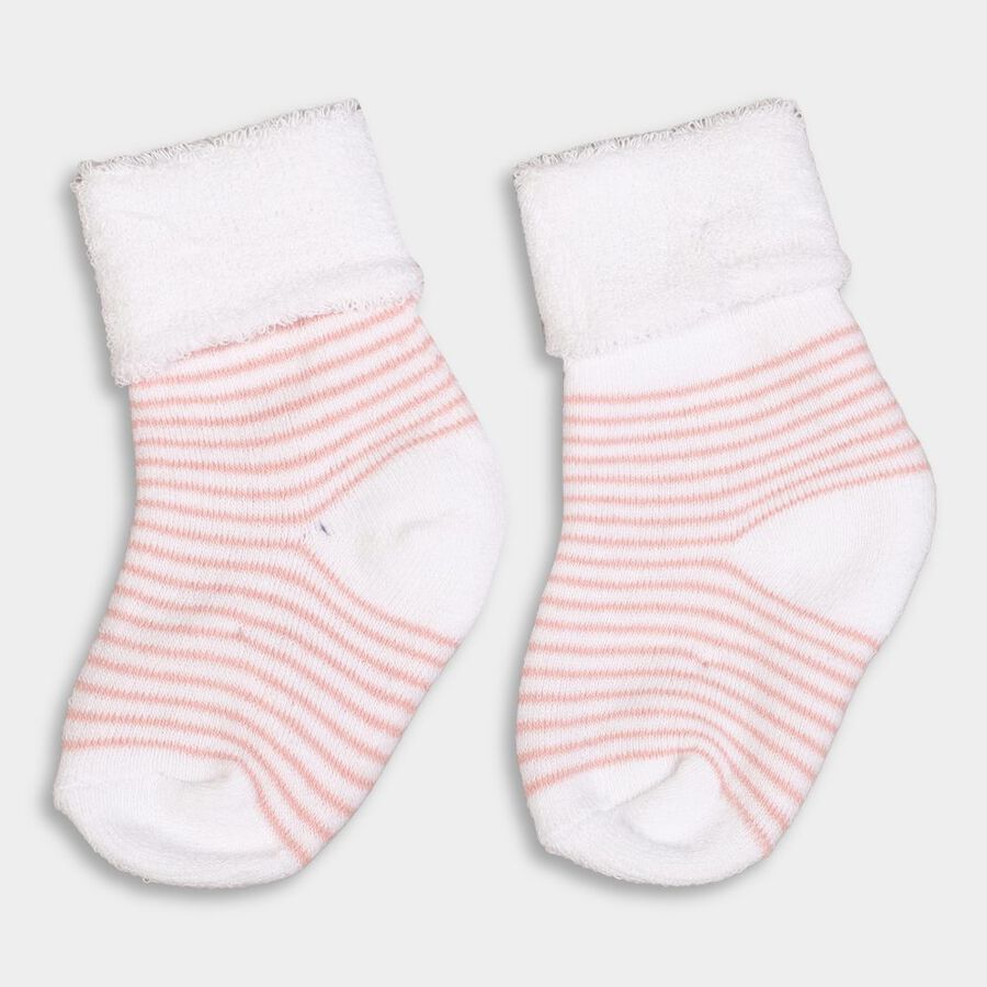Infant's Socks (Pack of 2), Peach, large image number null