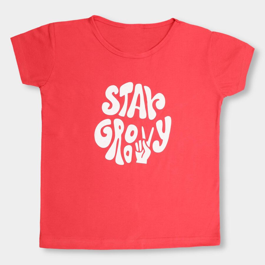 Girls' T-Shirt , मूँगा (कोरल), large image number null
