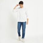 Cotton Printed Casual Shirt, White, small image number null