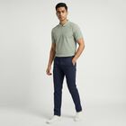 Men's Sage Green Polo Neck Solid Polo T-Shirt, हल्का हरा, small