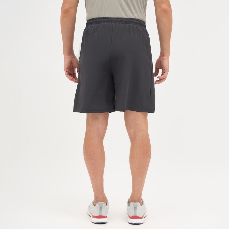 Men's Grey Regular Fit Placement Printed Bermuda Shorts, Dark Grey, large image number null