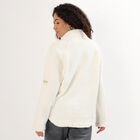 Women's Off-White Half-Zip Relaxed Fit Sweatshirt, ऑफ व्हाइट, small image number null