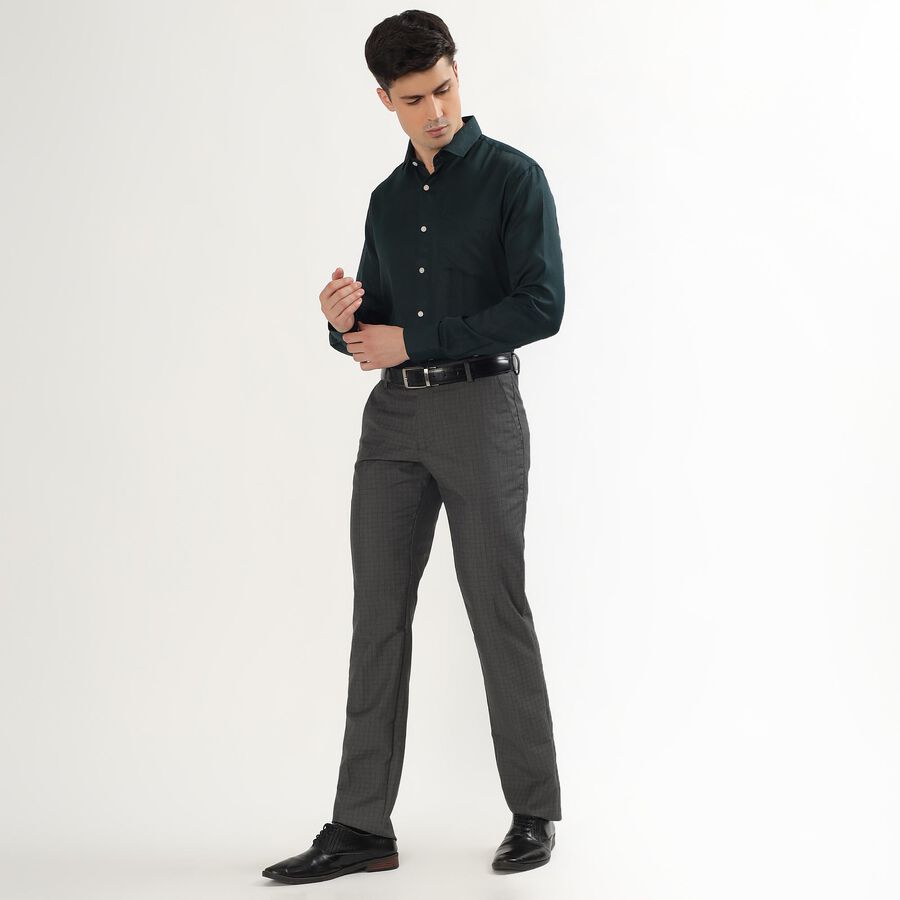 Men's Dark Forest Green Classic Formal Shirt, गहरा हरा, large