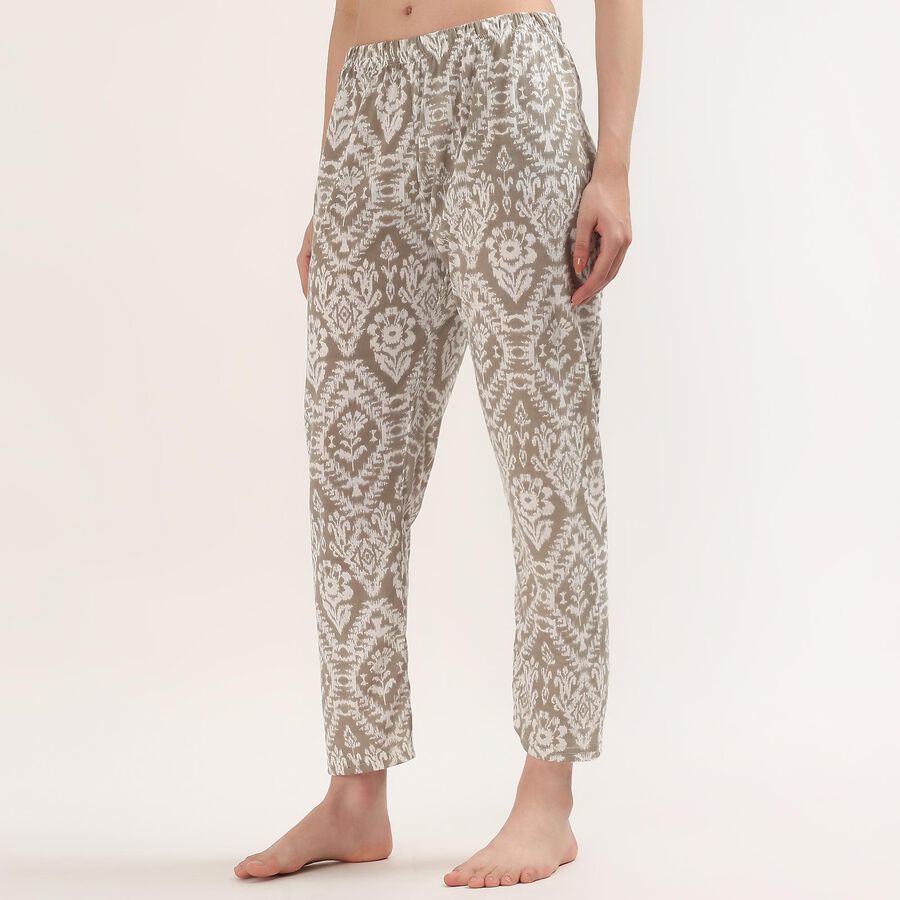 Women's Light Grey Regular-Fit Solid Elastic Waist Pyjama, हल्का ग्रे, large