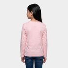 Girls Pink Round Neck Regular Top, गुलाबी, small