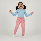 Girls' Soft Pink Heart Printed Drawstring Pyjama, Coral, small image number null