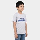 Boys Light Blue Crew Neck Regular Boys T-Shirt, हल्का नीला, small