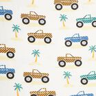 Boys' Off White Cotton Round Neck Printed Baba Suit, Off White, small image number null