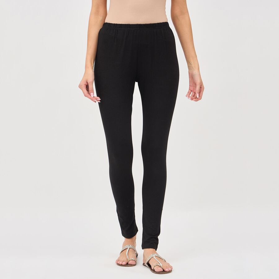 Ladies' Ankle Length Churidar, Black, large image number null