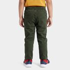 Boys' Olive Green Drawstring Jeans, ओलिव, small