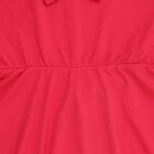 Girls' Bright Red Round Neck Party Dress, रानी (फ्यूशिया), small