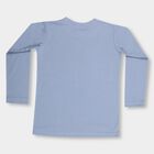 Boys' Light Powder Blue Cotton Blend Round Neck Casual T-Shirt, Light Blue, small image number null