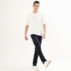 Men's Deep Charcoal Black Slim Fit Jeans, गहरा नीला, small image number null