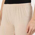 Women's Beige Cotton Blend Stretchable Churidar, Beige, small