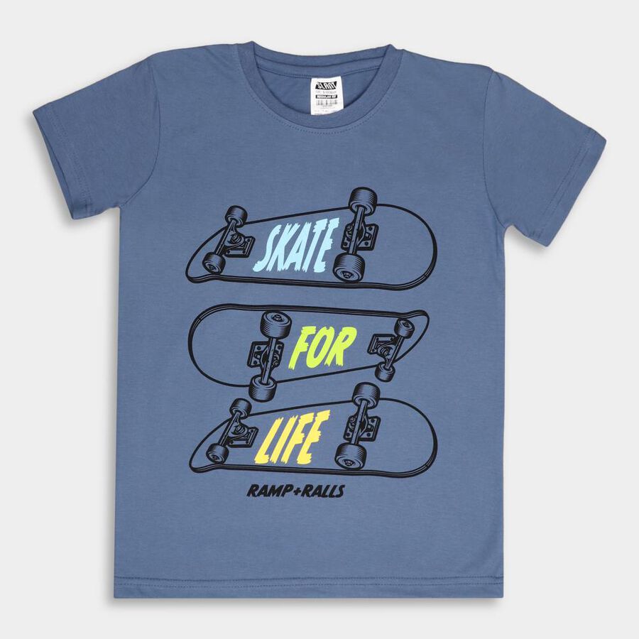 Boys' T-Shirt, Mid Blue, large image number null