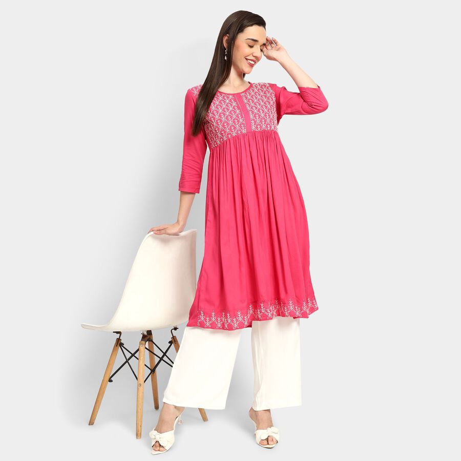 Ladies' Kurta Pyjama Set, Fuchsia, large image number null