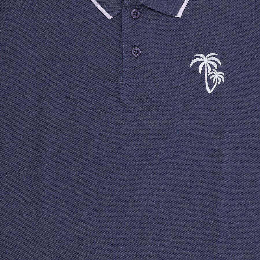 Boys' Half Sleeves T-Shirt, Mid Blue, large image number null