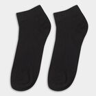 Men's Black, White, and Grey Ankle Socks, Black, small image number null