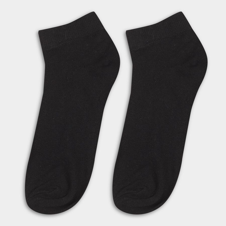 Men's Black, White, and Grey Ankle Socks, Black, large image number null