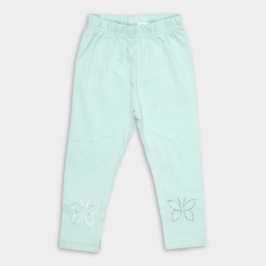 Girls' Legging , हल्का हरा, large image number null