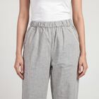 Women's Grey Wide-Leg Solid Palazzos, हल्का ग्रे, small