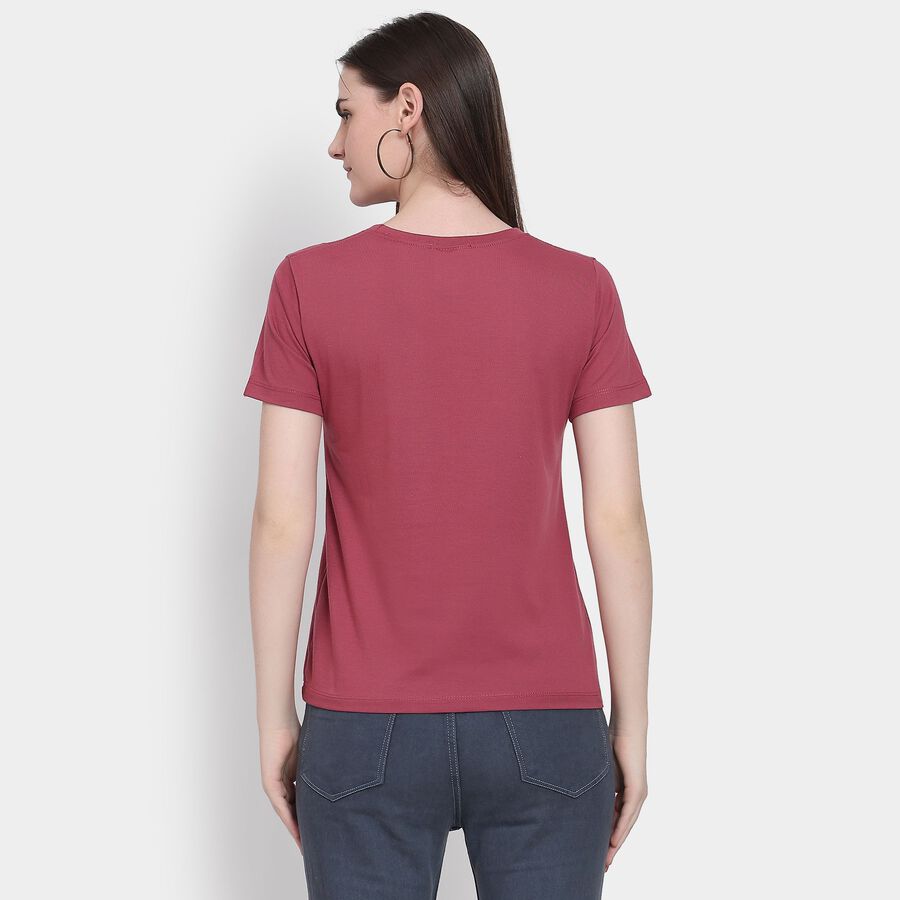 Ladies' Round Neck T-Shirt, बैंगनी, large image number null