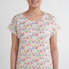 Women's White Sleeveless Casual Nighty, White, small