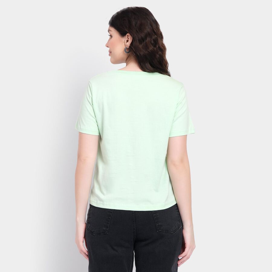 Ladies' Round Neck T-Shirt , निऑन ग्रीन, large image number null